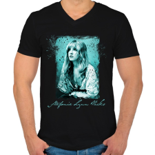 PRINTFASHION Stephanie Lynn Nicks - Férfi V-nyakú póló - Fekete férfi póló