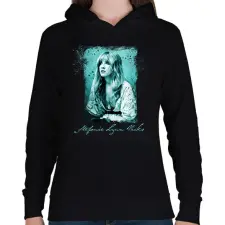PRINTFASHION Stephanie Lynn Nicks - Női kapucnis pulóver - Fekete női pulóver, kardigán