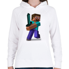 PRINTFASHION Stevee - Női kapucnis pulóver - Fehér női pulóver, kardigán