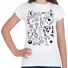 PRINTFASHION Stick nd poke - Női póló - Fehér