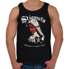 PRINTFASHION Stigmata - Okkult Desgin - Férfi atléta - Fekete női trikó