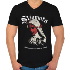 PRINTFASHION Stigmata - Okkult Desgin - Férfi V-nyakú póló - Fekete férfi póló