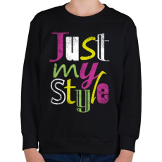 PRINTFASHION Stílusom - Gyerek pulóver - Fekete