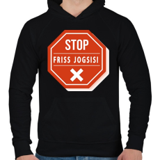 PRINTFASHION STOP - Friss jogsis - Férfi kapucnis pulóver - Fekete