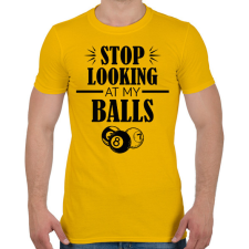 PRINTFASHION Stop looking - Férfi póló - Sárga férfi póló