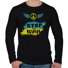 PRINTFASHION stop the war - Férfi hosszú ujjú póló - Fekete