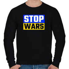 PRINTFASHION STOP WARS 2 - Férfi pulóver - Fekete férfi pulóver, kardigán