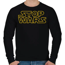 PRINTFASHION STOP WARS - Férfi pulóver - Fekete férfi pulóver, kardigán