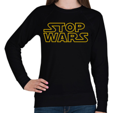 PRINTFASHION STOP WARS - Női pulóver - Fekete