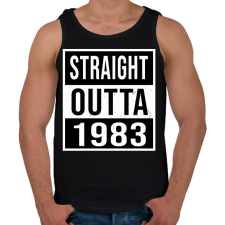 PRINTFASHION Straight Outta 1983 - Férfi atléta - Fekete atléta, trikó