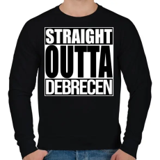 PRINTFASHION Straight Outta Debrecen - Férfi pulóver - Fekete