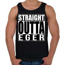 PRINTFASHION Straight Outta Eger - Férfi atléta - Fekete atléta, trikó