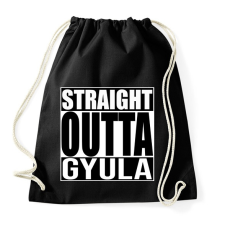 PRINTFASHION Straight Outta Gyula - Sportzsák, Tornazsák - Fekete tornazsák