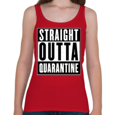 PRINTFASHION Straight outta quarantine - Női atléta - Cseresznyepiros