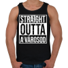 PRINTFASHION STRAIGHT OUTTA VÁROSOD - Férfi atléta - Fekete