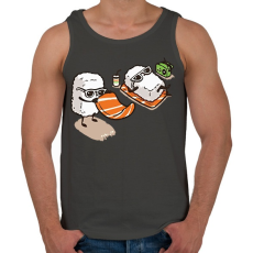 PRINTFASHION Strand sushi - Férfi atléta - Sötétszürke