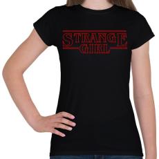 PRINTFASHION Stranger Girl - Női póló - Fekete