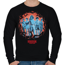 PRINTFASHION #Stranger_team - Férfi pulóver - Fekete férfi pulóver, kardigán