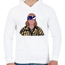 PRINTFASHION Stranger Things 11 - Férfi kapucnis pulóver - Fehér