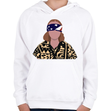 PRINTFASHION Stranger Things 11 - Gyerek kapucnis pulóver - Fehér gyerek pulóver, kardigán