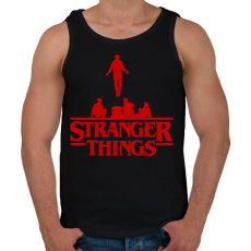 PRINTFASHION Stranger Things 4 - Férfi atléta - Fekete