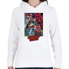 PRINTFASHION Stranger things cartoon - Női kapucnis pulóver - Fehér