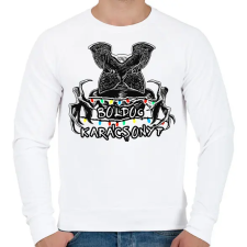 PRINTFASHION Stranger Things - Demogorgon Boldog Karácsonyt - Férfi pulóver - Fehér férfi pulóver, kardigán