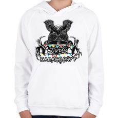 PRINTFASHION Stranger Things - Demogorgon Boldog Karácsonyt - Gyerek kapucnis pulóver - Fehér