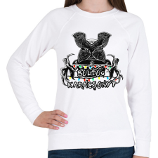 PRINTFASHION Stranger Things - Demogorgon Boldog Karácsonyt - Női pulóver - Fehér női pulóver, kardigán