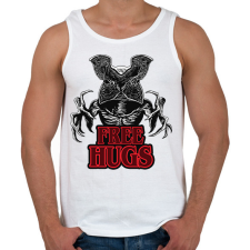 PRINTFASHION Stranger Things - Demogorgon Free Hugs - Férfi atléta - Fehér atléta, trikó