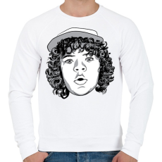 PRINTFASHION Stranger Things Dustin - Férfi pulóver - Fehér