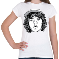 PRINTFASHION Stranger Things Dustin - Női póló - Fehér női póló