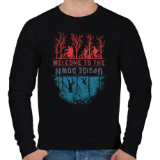 PRINTFASHION stranger things - Férfi pulóver - Fekete