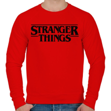PRINTFASHION stranger things - Férfi pulóver - Piros férfi pulóver, kardigán