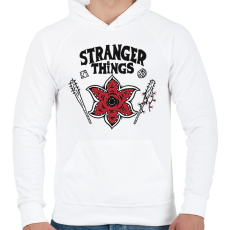 PRINTFASHION Stranger Things HELLFIRE CLUB - Férfi kapucnis pulóver - Fehér