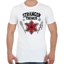 PRINTFASHION Stranger Things HELLFIRE CLUB - Férfi póló - Fehér férfi póló