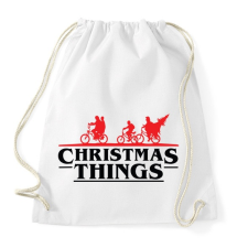 PRINTFASHION Stranger Things Karácsony fekete - Sportzsák, Tornazsák - Fehér tornazsák