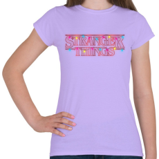 PRINTFASHION Stranger things karácsonyi fények - Női póló - Viola