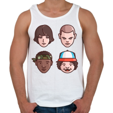 PRINTFASHION Stranger Things Karakterek - Férfi atléta - Fehér atléta, trikó