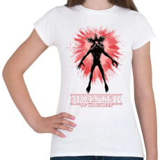 PRINTFASHION Stranger Things Monster of Hawkins - Női póló - Fehér