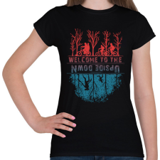 PRINTFASHION stranger things - Női póló - Fekete női póló