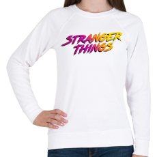 PRINTFASHION Stranger Things  - Női pulóver - Fehér