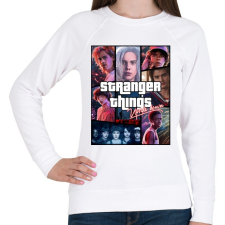 PRINTFASHION Stranger Things - Női pulóver - Fehér női pulóver, kardigán