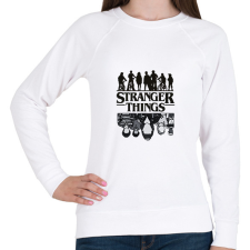PRINTFASHION Stranger things - Női pulóver - Fehér női pulóver, kardigán