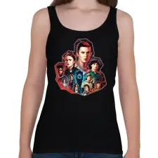 PRINTFASHION Stranger Things - season 4 - Női atléta - Fekete női trikó