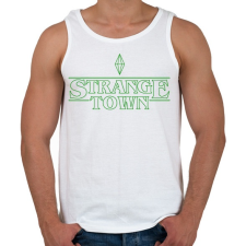 PRINTFASHION Stranger Town - Férfi atléta - Fehér atléta, trikó