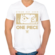 PRINTFASHION Straw hat crew - Férfi V-nyakú póló - Fehér férfi póló