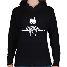 PRINTFASHION Stray - Női kapucnis pulóver - Fekete