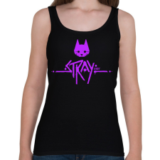 PRINTFASHION Stray purple - Női atléta - Fekete női trikó
