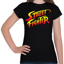 PRINTFASHION Street Fighter - Női póló - Fekete női póló